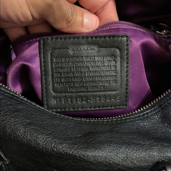 Coach Black Leather Shoulder Bag - Picture 4 of 6